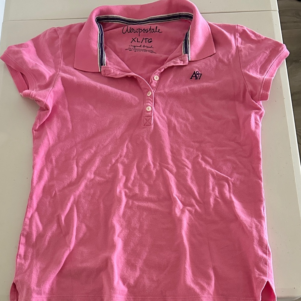 Aeropostale Vibrant Pink Kids Polo